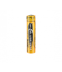 Акумулятор 18650 Li-Ion LiitoKala USB-18-T35, 3500mAh (3400-3500mAh), 3.7V (2.7-4.2V), Type-C, 18.6*72mm, Yellow
