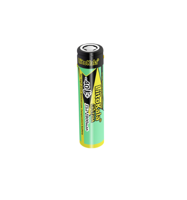 Акумулятор 18650 Li-Ion LiitoKala LT28A, 2800mAh , 35A, 3.7V (2.5-4.2V), 18.3*65.05mm, LowTemp-40-60℃, Black - Green