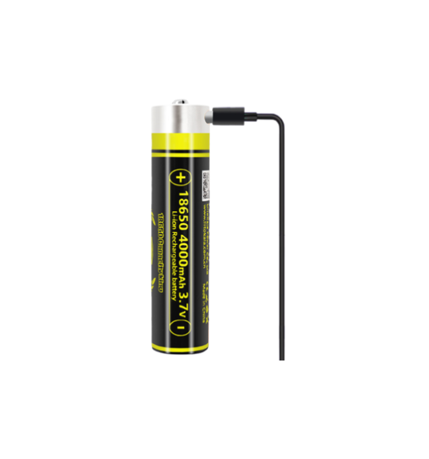 Акумулятор 18650 Li-Ion LiitoKala King-4000, 4000mAh (3800-4000mAh), 3.7V (2.75-4.2V), Black - Yellow