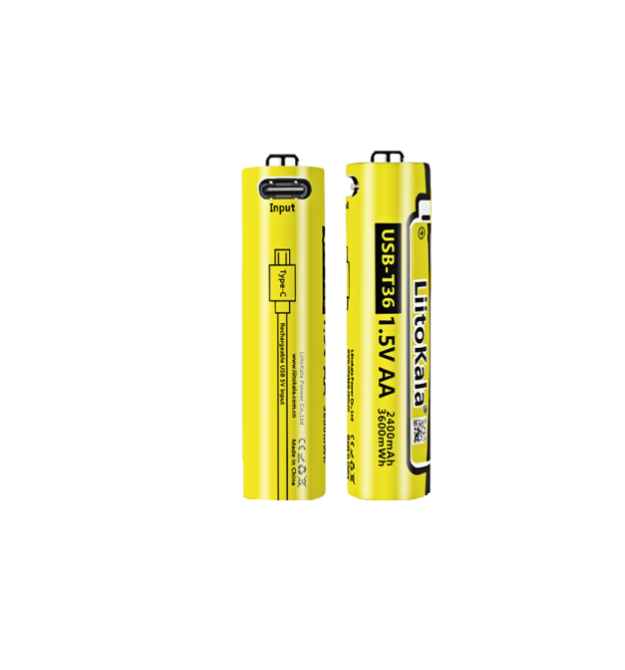 Аккумулятор LiitoKala USB-T36 1.5V - AA 1.5V AA 2400mAh - 3600mWh, Li-ion Rechargeable Battery, Type-C, Charging current: 300mAh
