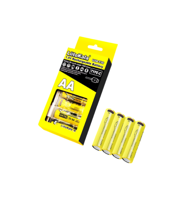 Акумулятор LiitoKala USB-T36 1.5V - AA 1.5V AA 2400mAh - 3600mWh, Li-ion Rechargeable Battery, Type-C, Charging current:300mAh,в