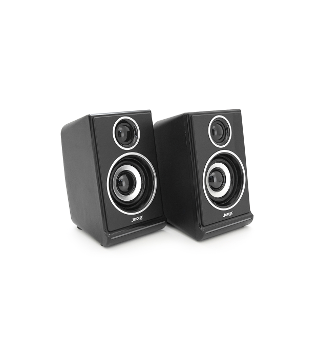 Колонки 2.0 JEDEL S-578 USB+3.5mm, 4 2x3W, 90Hz-20KHz, з регулятором гучності, Silve BOX, Q30