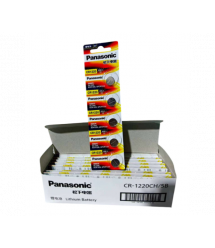 Батарейка літієва CR1220CH, PANASONIC, 3V, 35 mAh, 12.5x2mm, 0.8g, 5 шт у блістері (упак.100 штук) ціна за блист.