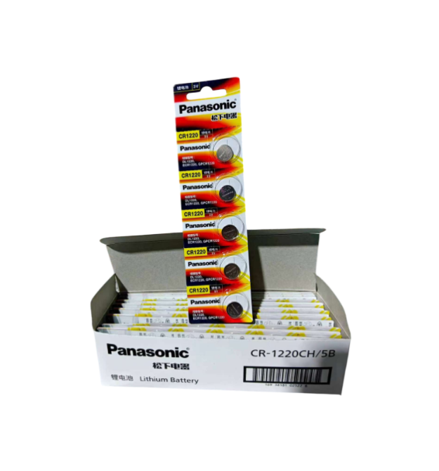 Батарейка літієва CR1220CH, PANASONIC, 3V, 35 mAh, 12.5x2mm, 0.8g, 5 шт у блістері (упак.100 штук) ціна за блист.