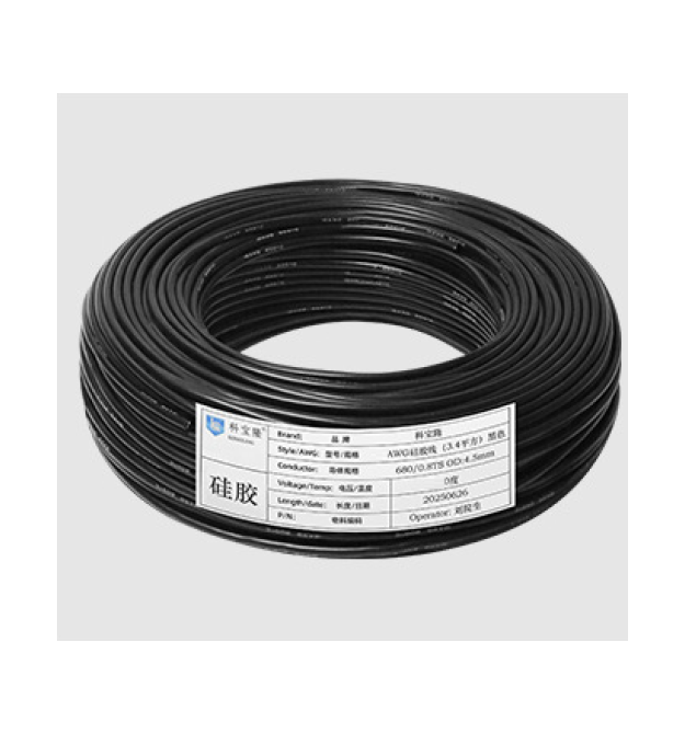 Кабель силіконовий луджений AWG 26 American Standard 26AWG - 0,15квМ - 600В, 400 метрів, негорючий, термостійкий, Black, ціна за