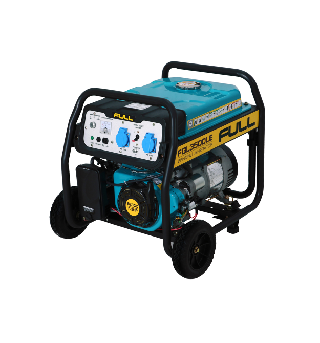 Генератор бензиновий FGL 3500LE, 1-фазний 230V, 50Hz, 3.5kVA - 2.8kW, бак 17 л, витрата 1.3 л - год, пуск: ручний - стартер, 620