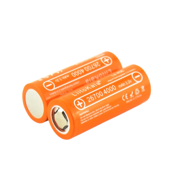 Аккумулятор 26700 Lifepo4 LiitoKala Lii-40E, 4000mah （4100-4200mah）, 3.2V (2.75-4.2V), Orange, 71mm x 26.5mm, цена за 1 шт