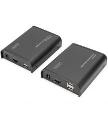 Digitus Удлинитель HDMI KVM по IP, комплект, Full HD, 1080p, через сетевой кабель (Cat 5, 5E, 6), 120м