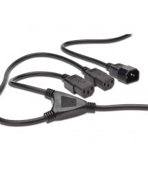 Digitus Кабель питания splitter (C14/M - 2xC13/F) 1.7м, черный