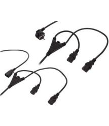 Digitus Кабель питания splitter (C14/M - 2xC13/F) 1.7м, черный
