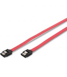 Digitus Кабель SATA L-type (F/F) прямой, 0.5м, красный