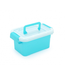 Пластиковий переносний ящик для інструментів 160 х 105 х 75 мм, блакитний