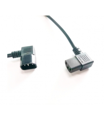 Кабель живлення вторинний PC-monitor 2m, 3x1, 5 мм&ampsup2, 3pin, IEC C13-C14, 90 , Black, МЕДЬ!!!!!