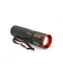 Ліхтар пошуковий BP-536 LED PM60, 3 режими, індикація заряду, живлення від 3*18650, IP65, USB кабель, 210х120х50мм, 0,515кг, Bla