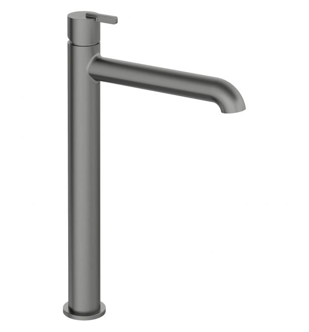 Deante Смеситель для раковины Silia, дл. излива - 185мм, неповоротный, 1 рычаг, титан