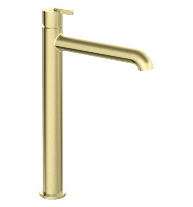 Deante Смеситель для раковины Silia, дл. излива - 185мм, неповоротный, 1 рычаг, брашованое золото