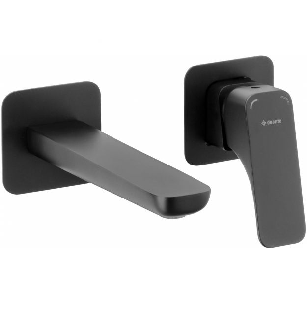 Deante Смеситель для раковины Hiacynt, скрытого монтажа, дл. излива - 182мм, 1 рычаг, черный