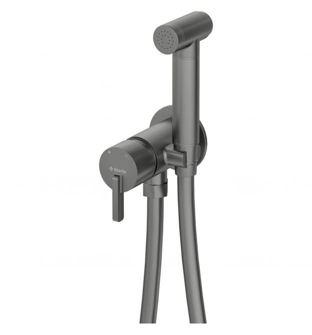 Deante Смеситель для биде Silia, с гигиеническим душем, титан