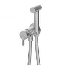 Deante Смеситель для биде Silia, с гигиеническим душем, матовая сталь