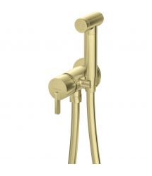 Deante Смеситель для биде Silia, с гигиеническим душем, брашованое золото