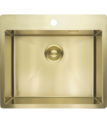 Deante Набор для кухни Olfato стальная мойка ZPO_R10B + смес. BQO_R72M, брашованое золото
