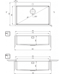 Deante Набор для кухни Olfato стальная мойка ZPO_010C + смес. BQO_F72M, матовая сталь