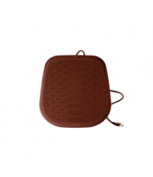 Килимок підстилка з підігрівом від USB для автокрісла, 5V, 46x46см, кавовий