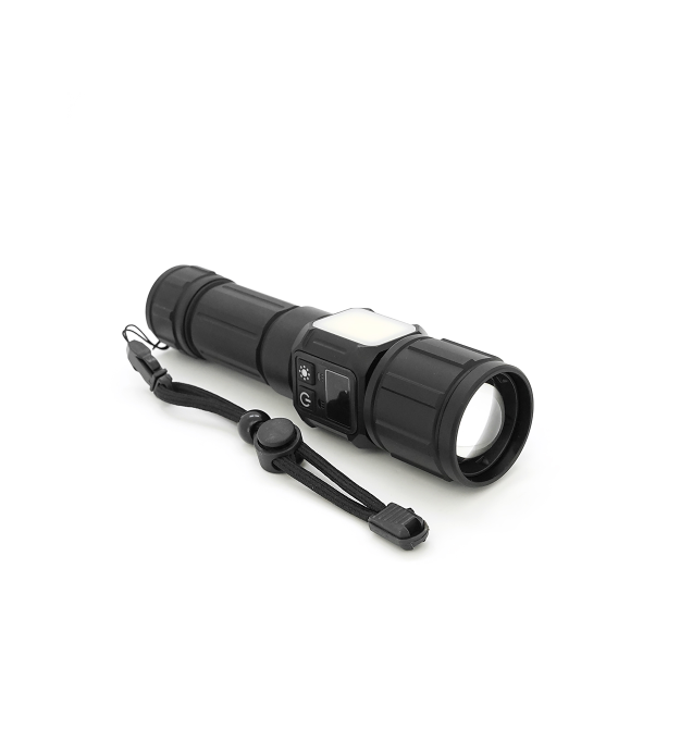 Ліхтарик BP-X708 P90, Zoom, 5+2+2 режими, корпус метал, магніт, акум 18650, індикація заряду, USB кабель, BOX