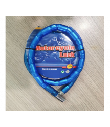 Замок велосипедний ланцюговий на ключі KMING3835, довжина 18*1000мм, PVC - сталь, Blue