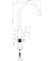 Deante Набор для кухни Evora, гранитная мойка ZQJ_X103 + смес. BOC_X72M, черный