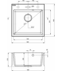 Deante Набор для кухни Evora, гранитная мойка ZQJ_X103 + смес. BOC_X72M, черный