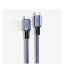 Кабель VEGGIEG V-M002C, Type-C(Male) to Type-C(Male) PD cable, 100 Вт, струм 3 А, 480 Мбіт - с, Gray, довжина 1,2 м, Box