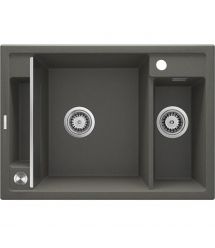 Deante Мойка кухонная Magnetic, гранит, прямоуг., с крылом, 690х500х219мм, чаша - 1.5, врезная, антрацит