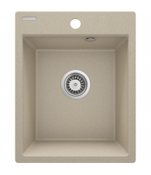 Deante Мойка кухонная Corio, гранит, прямоуг., без крыла, 400x500x211мм, чаша - 1, врезная, песок