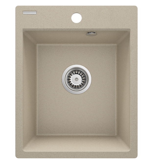 Deante Мойка кухонная Corio, гранит, прямоуг., без крыла, 400x500x211мм, чаша - 1, врезная, песок