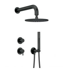 Deante Душевой набор Silia со смесителем, верхний душ, лейка, крепл. - скрытого монтажа , черный