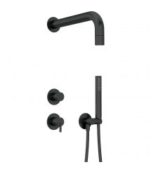 Deante Душевой набор Silia со смесителем, верхний душ, лейка, крепл. - скрытого монтажа , черный