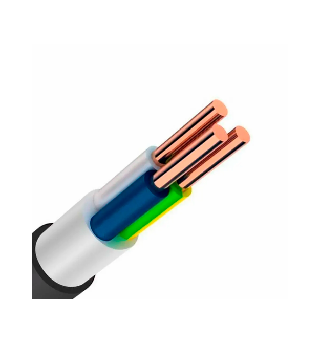 Кабель Одескабель ВВГ 3*6,0 (ож) -0,66 ціна за метр бухта 100 м. чорний