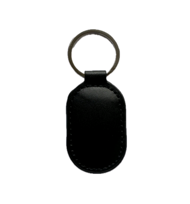 Безконтактний брелок ID Em-Marine 125 КГц (EM-Leather овальний) у шкіряному чохлі, колір чорний