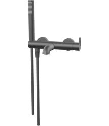 Deante Душевой набор Silia со смесителем для ванны, лейка, крепление - настенный, титан