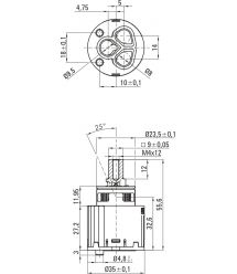 Deante Душевой набор Silia со смесителем для ванны, лейка, крепление - настенный, титан