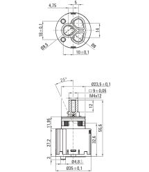 Deante Душевой набор Silia со смесителем для ванны, лейка, крепление - настенный, матовая сталь
