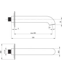 Deante Душевой набор Silia со смесителем для ванны, лейка, крепеж - скрытого монтажа, черный