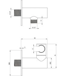 Deante Душевой набор Silia со смесителем для ванны, лейка, крепеж - скрытого монтажа, черный
