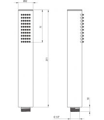 Deante Душевой набор Silia со смесителем для ванны, лейка, крепеж - скрытого монтажа, черный