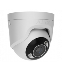 5 Mp IP охоронна відеокамера з гібридним підсвічуванням Ajax TurretCam HL (5 Mp - 4 mm) White