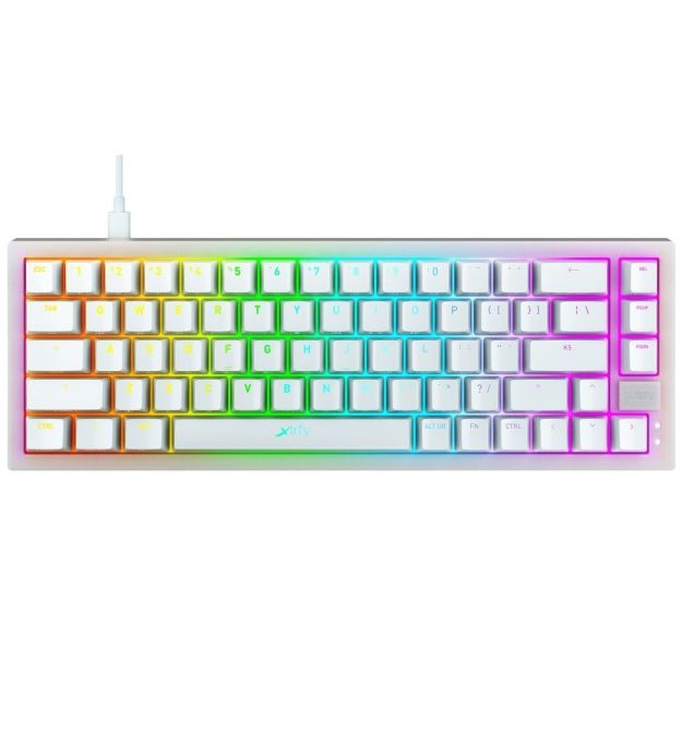 Cherry Xtrfy Клавіатура механічна Xtrfy K5 68Key, Kailh Red, USB-A, EN/UA, Hot-swap, RGB, White