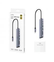 USB-C хаб 7-в-1 Cudy UH407 HDMI 4K@60Hz, 2 USB-A, 2 USB-C, SD-card, TF-card