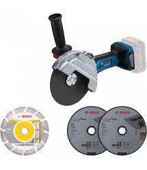 Bosch Шлифмашина угловая аккумуляторная GWS 182P 125 мм 18В 2800-9000об/мин без АКБ и ЗУ 1,7кг