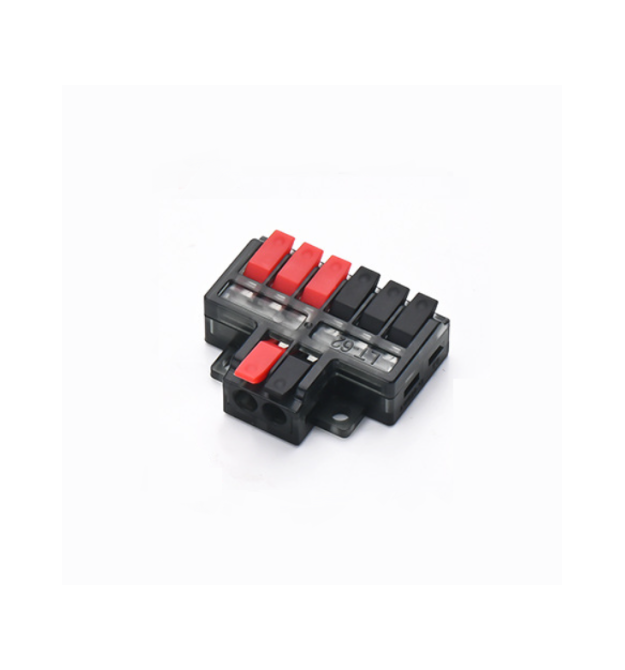 Клема з натискними затискачами 6на2-провідна LT-62, 1 - 3-pin, 250V, 32A, 0.2-4mm2, 14,5 - 36*30*11mm, сіра